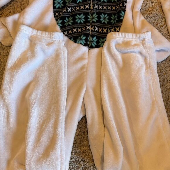 Onesie zip up pajamas white - Picture 3 of 3